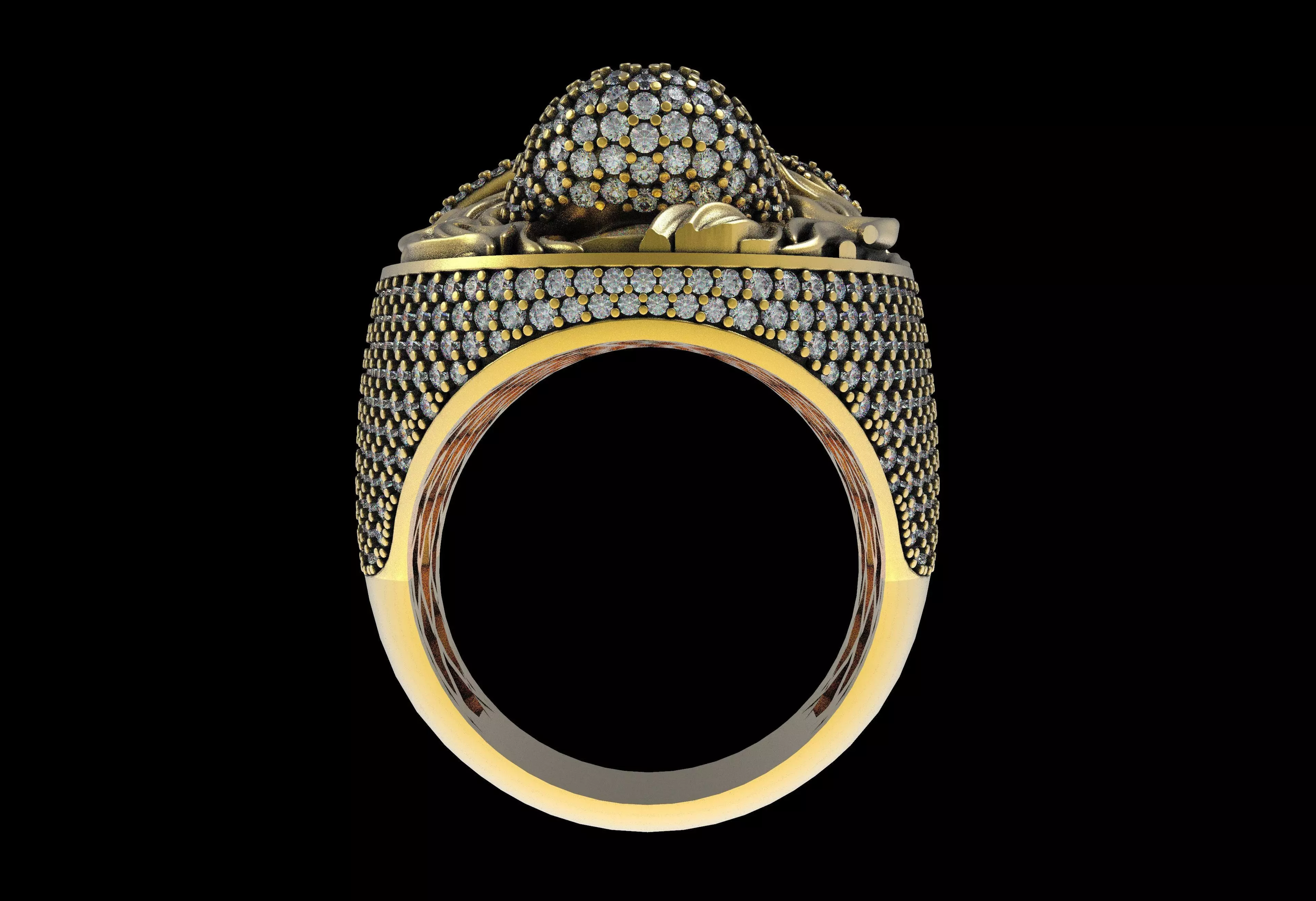 Christian Jesus Face Ring 3D print model_3
