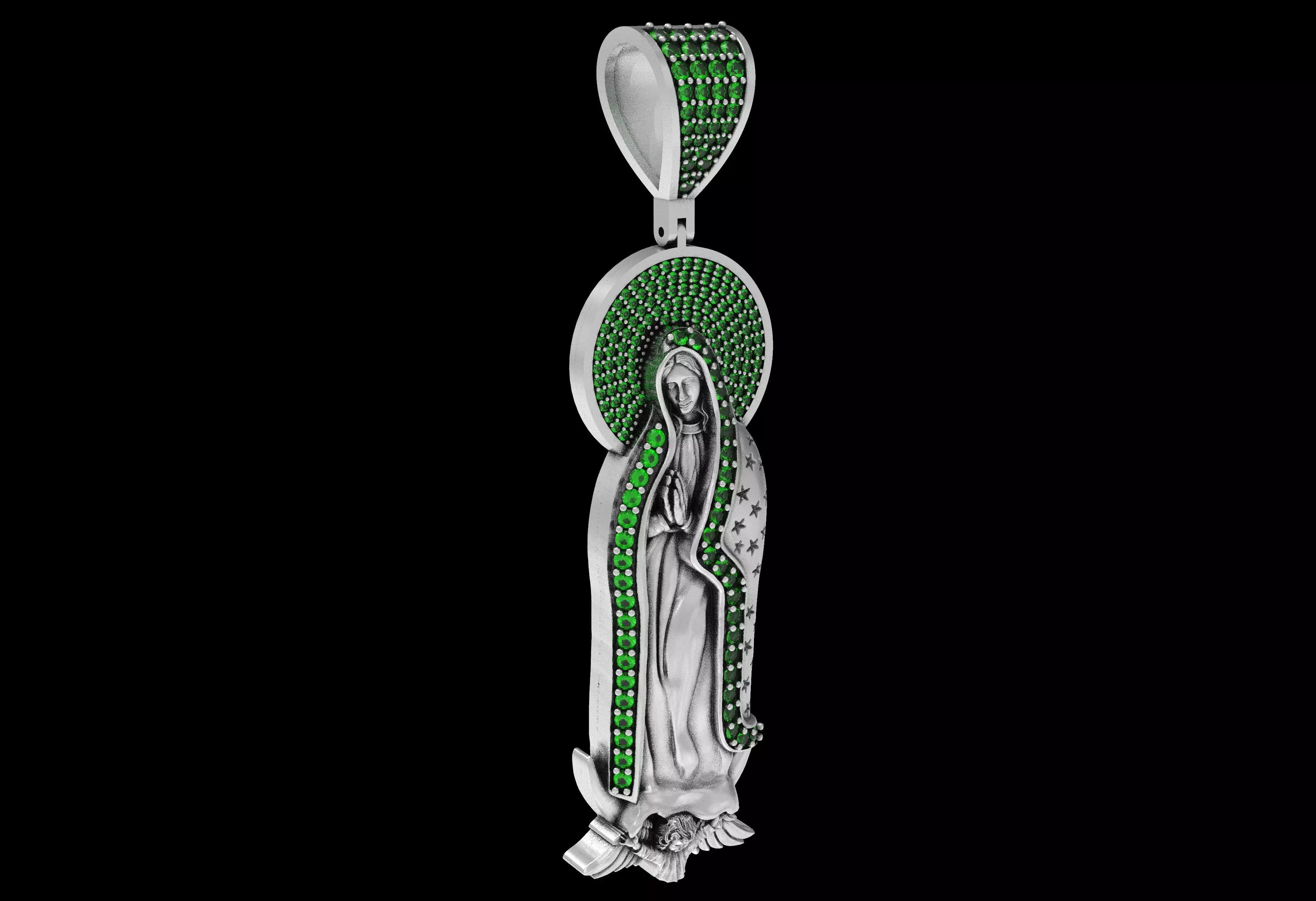De Virgen De Guadalupe Pendant 3D print model_5