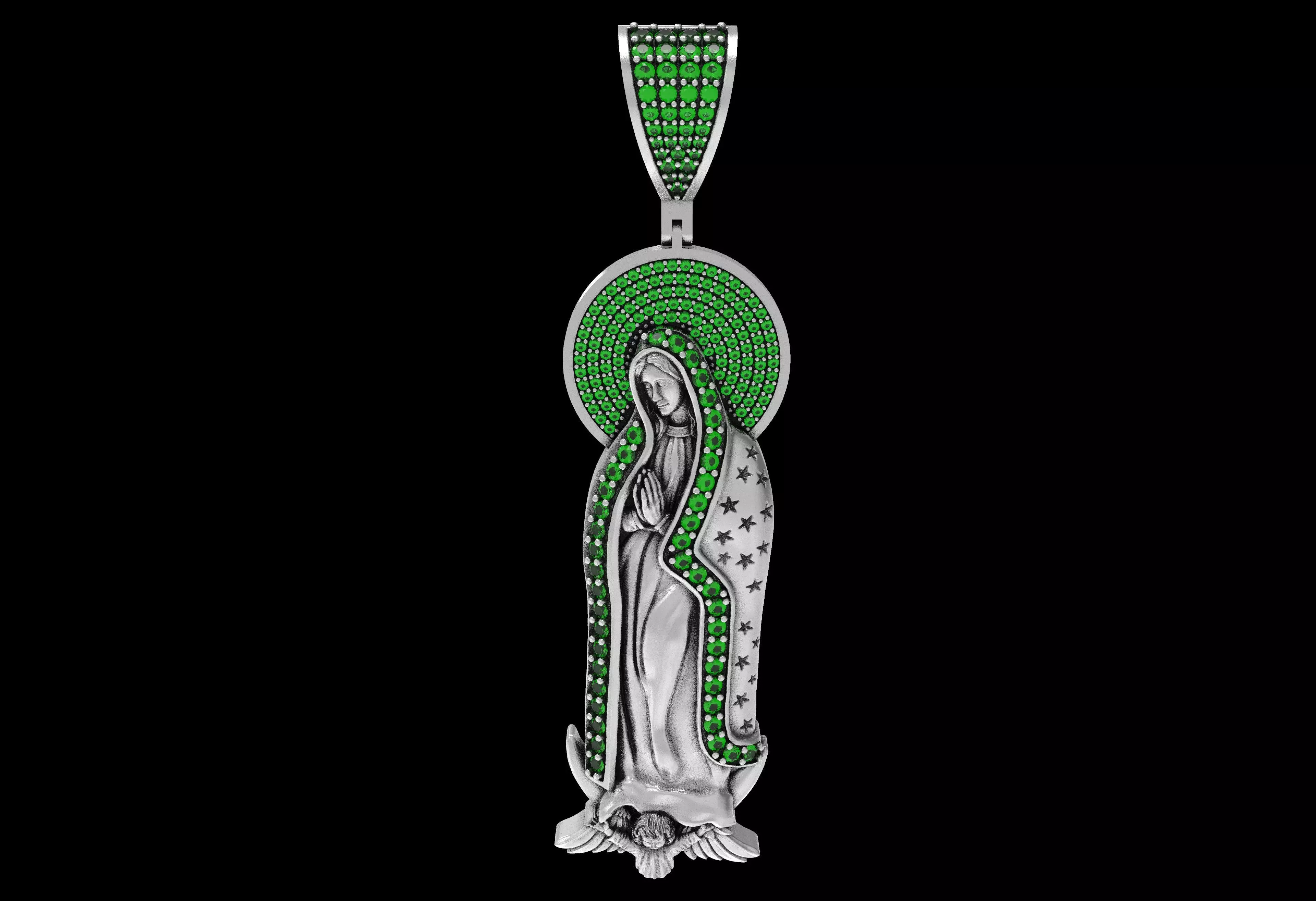 De Virgen De Guadalupe Pendant 3D print model_4