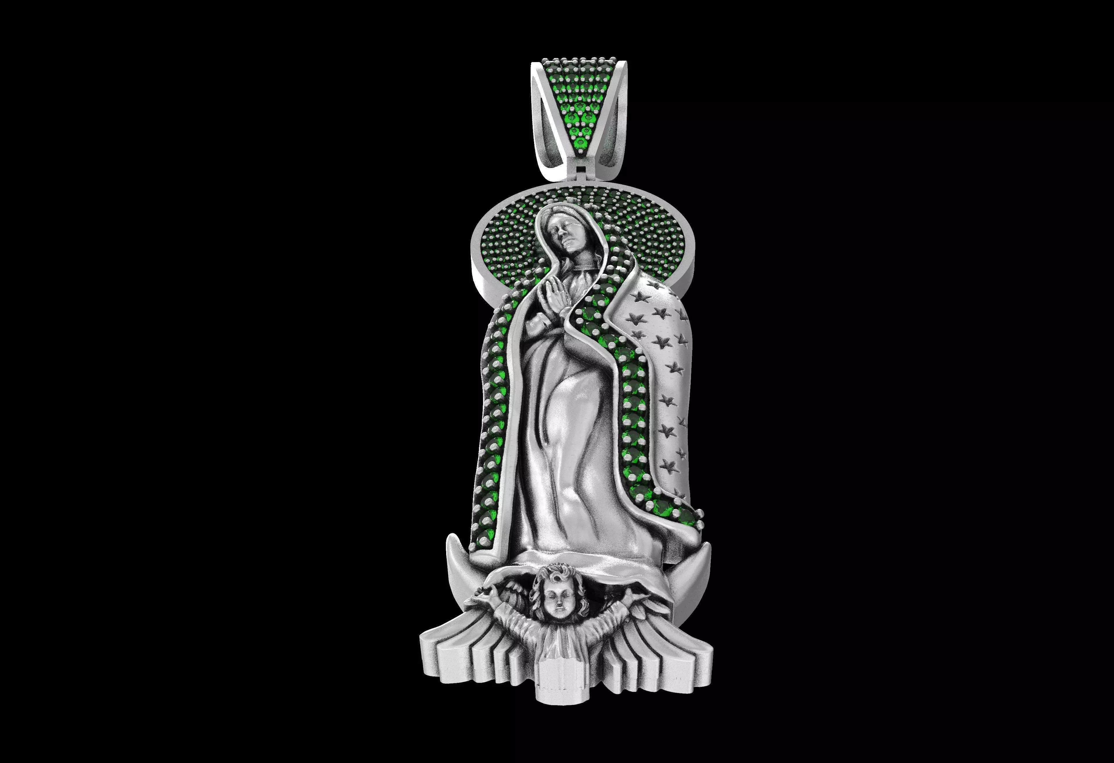De Virgen De Guadalupe Pendant 3D print model_7