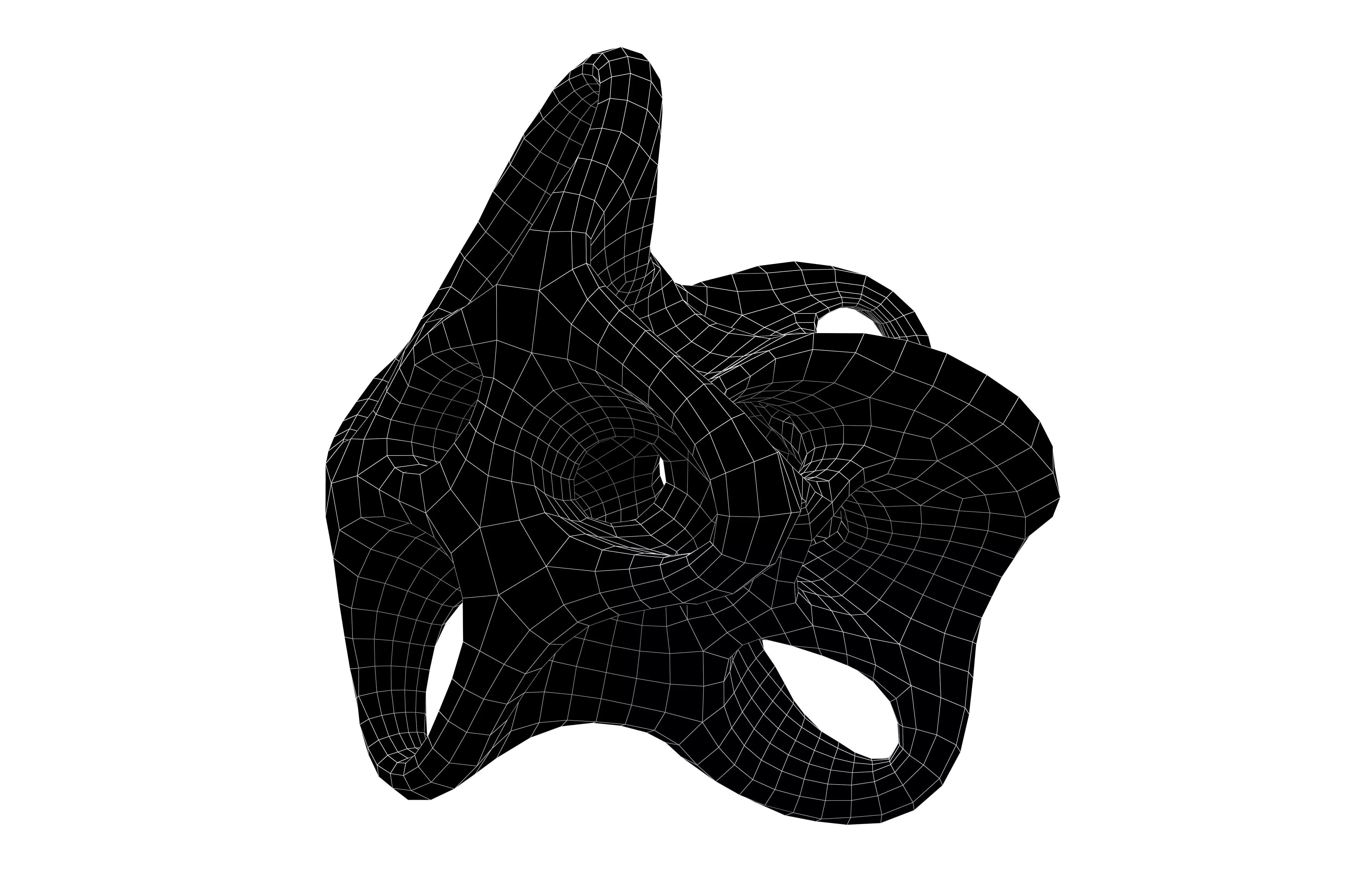 Abstract Shape v27 003 Low-poly 3D model_7