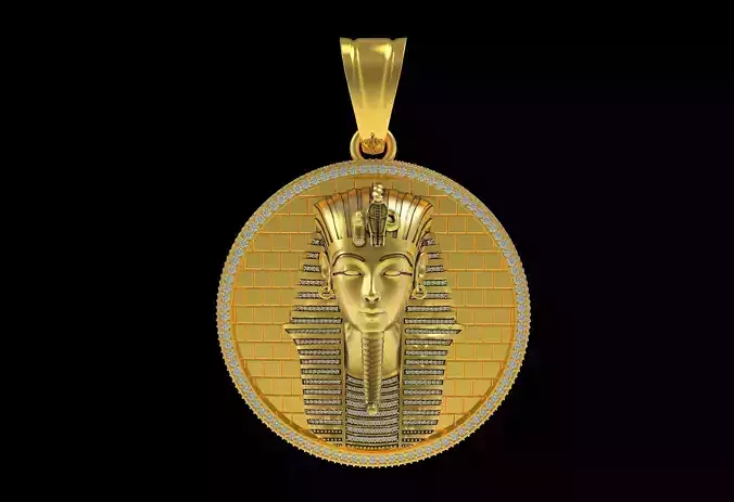 Mendel Mens Egyptian Gold Pendant