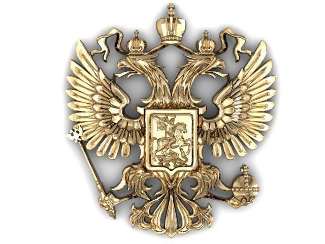 coat of arms russian federation 3D print model