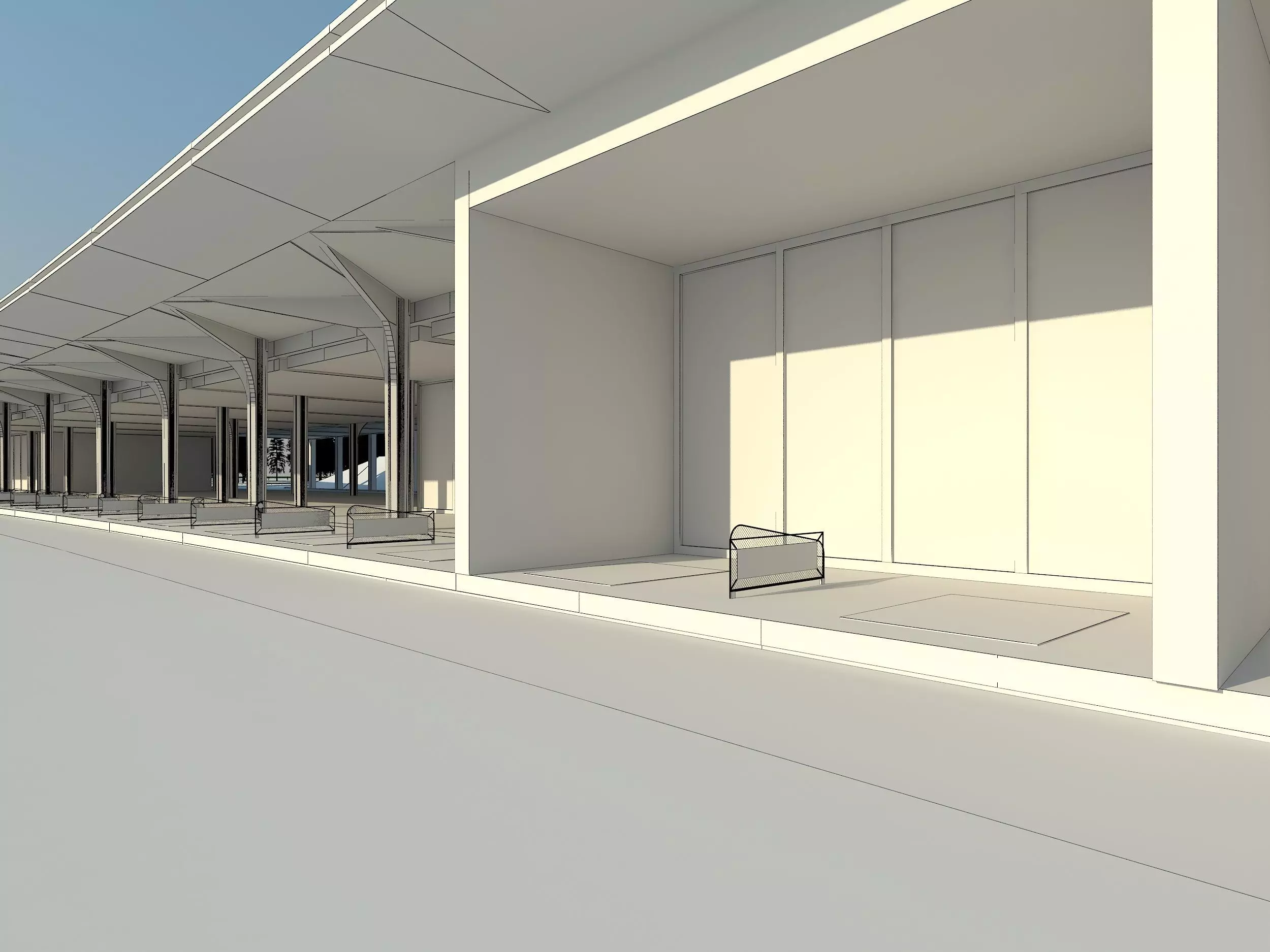 Golf course Low-poly 3D model_4