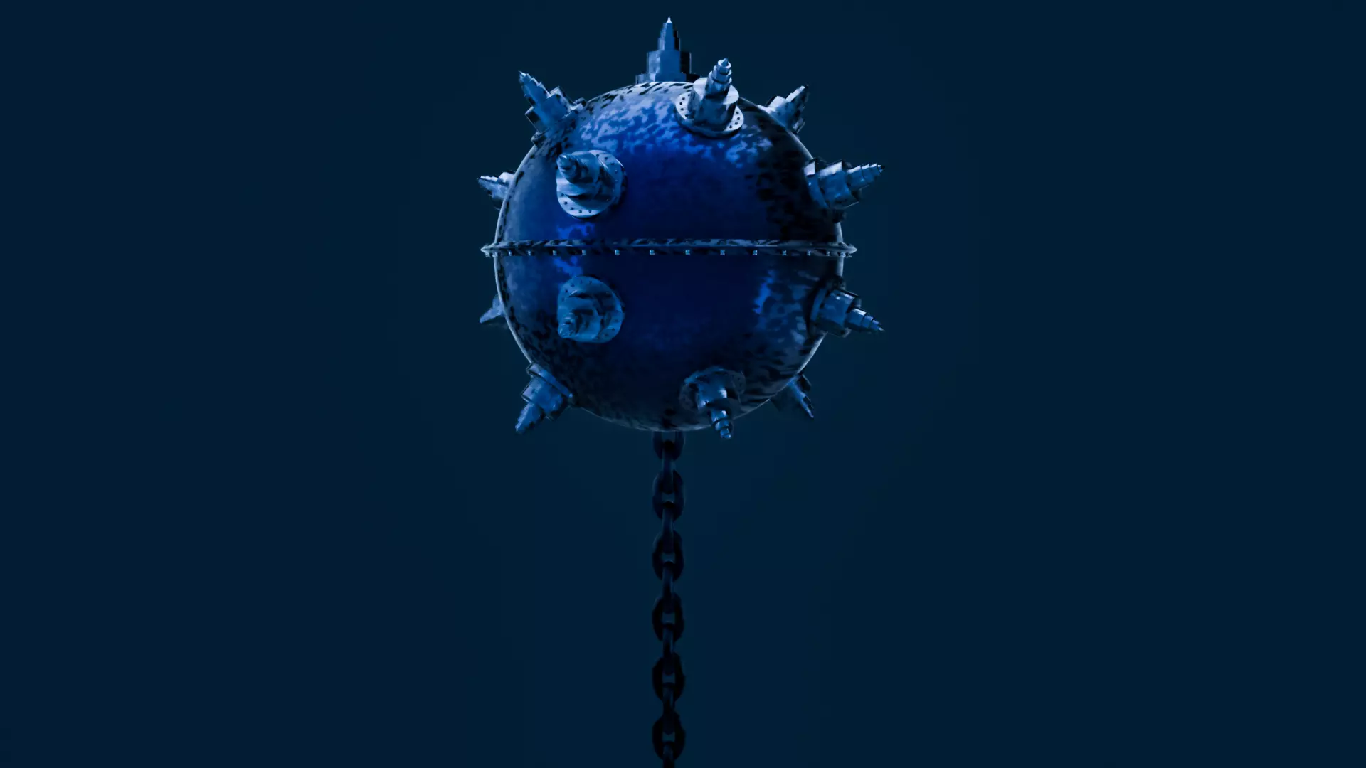 Underwater Naval Mine 3D model_0