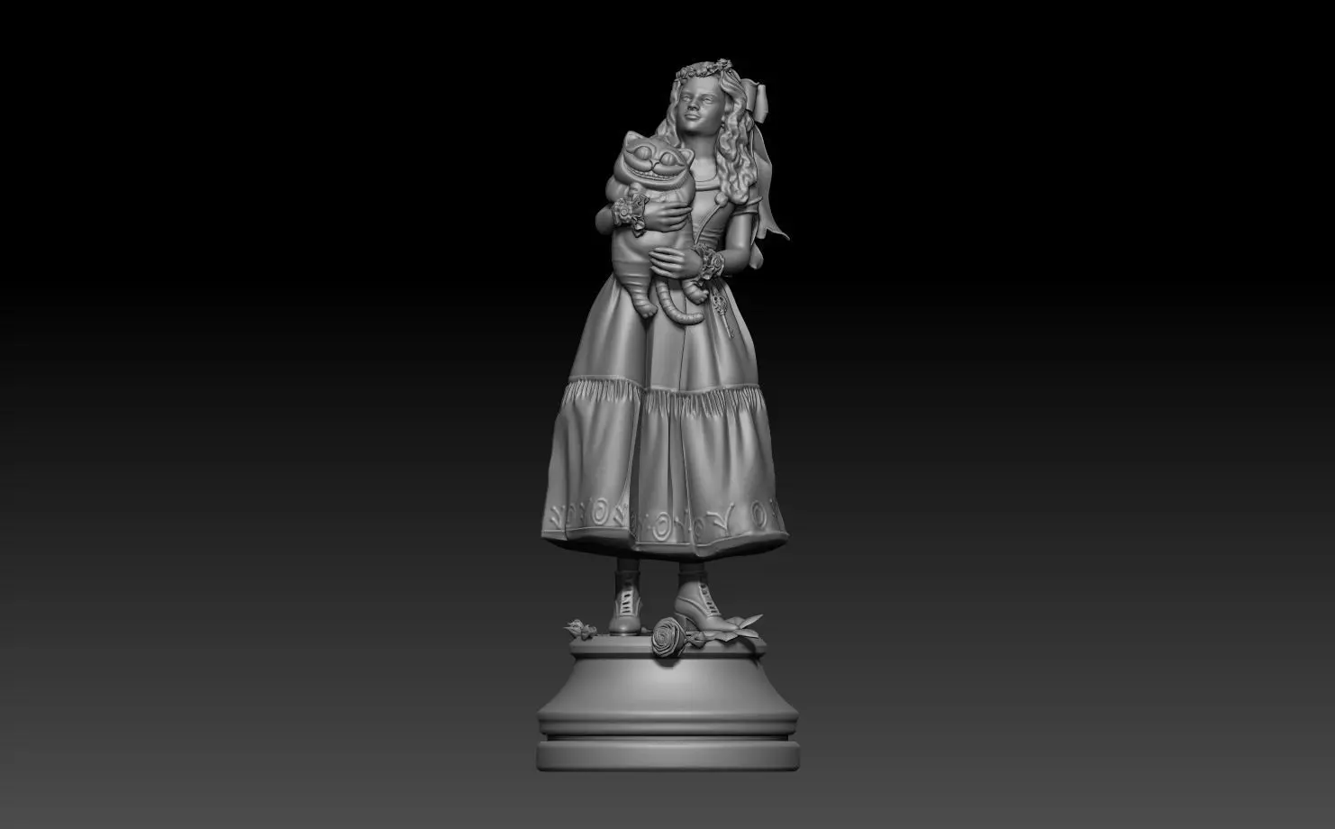 Printed Wonderland chess set 3D print model_7