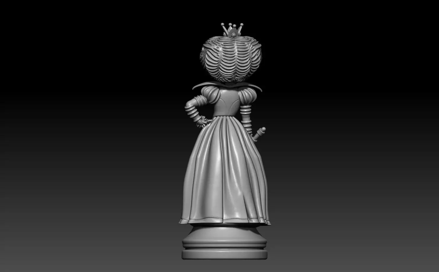 Printed Wonderland chess set 3D print model_3