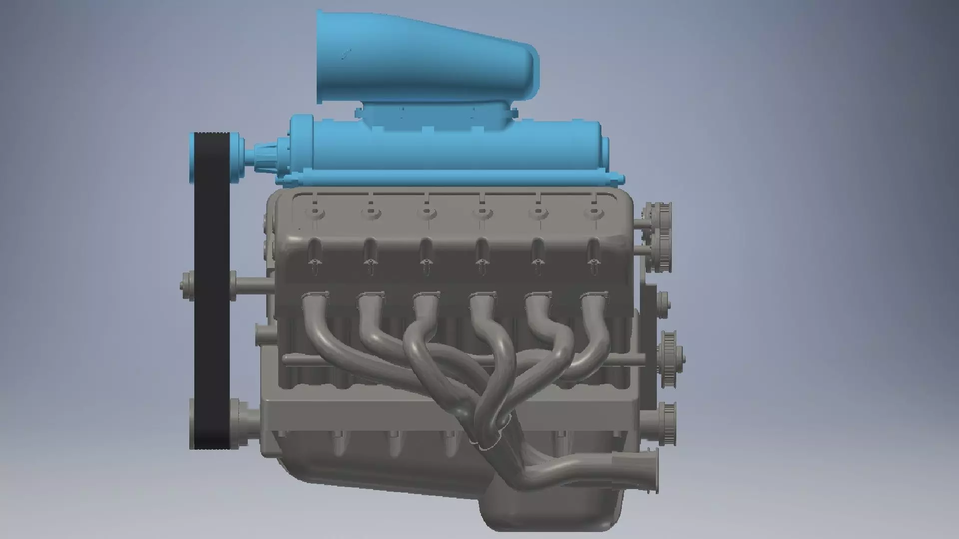 v12 engine 3D assembly 3D model_22