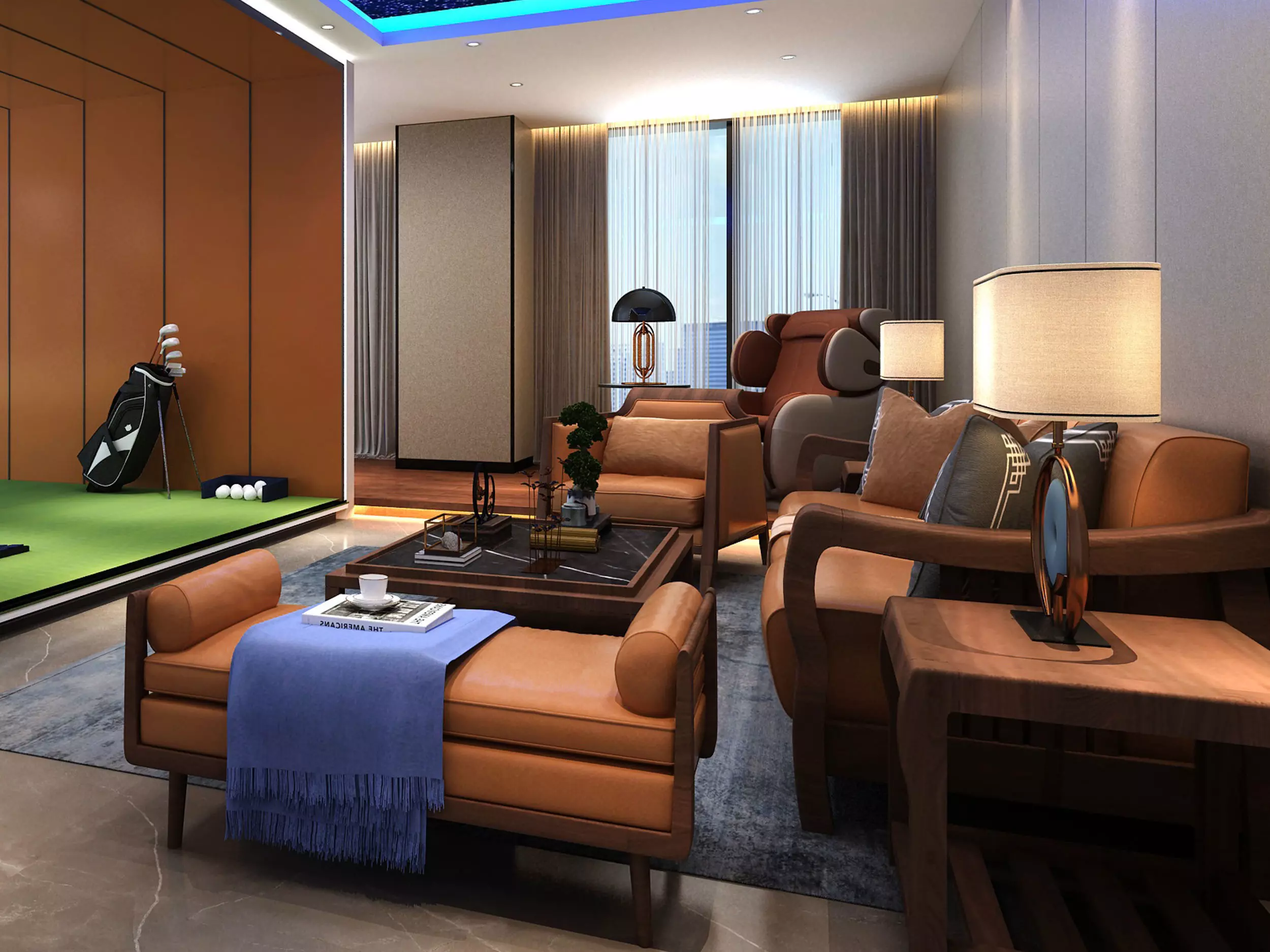 spin golf Low-poly 3D model_2