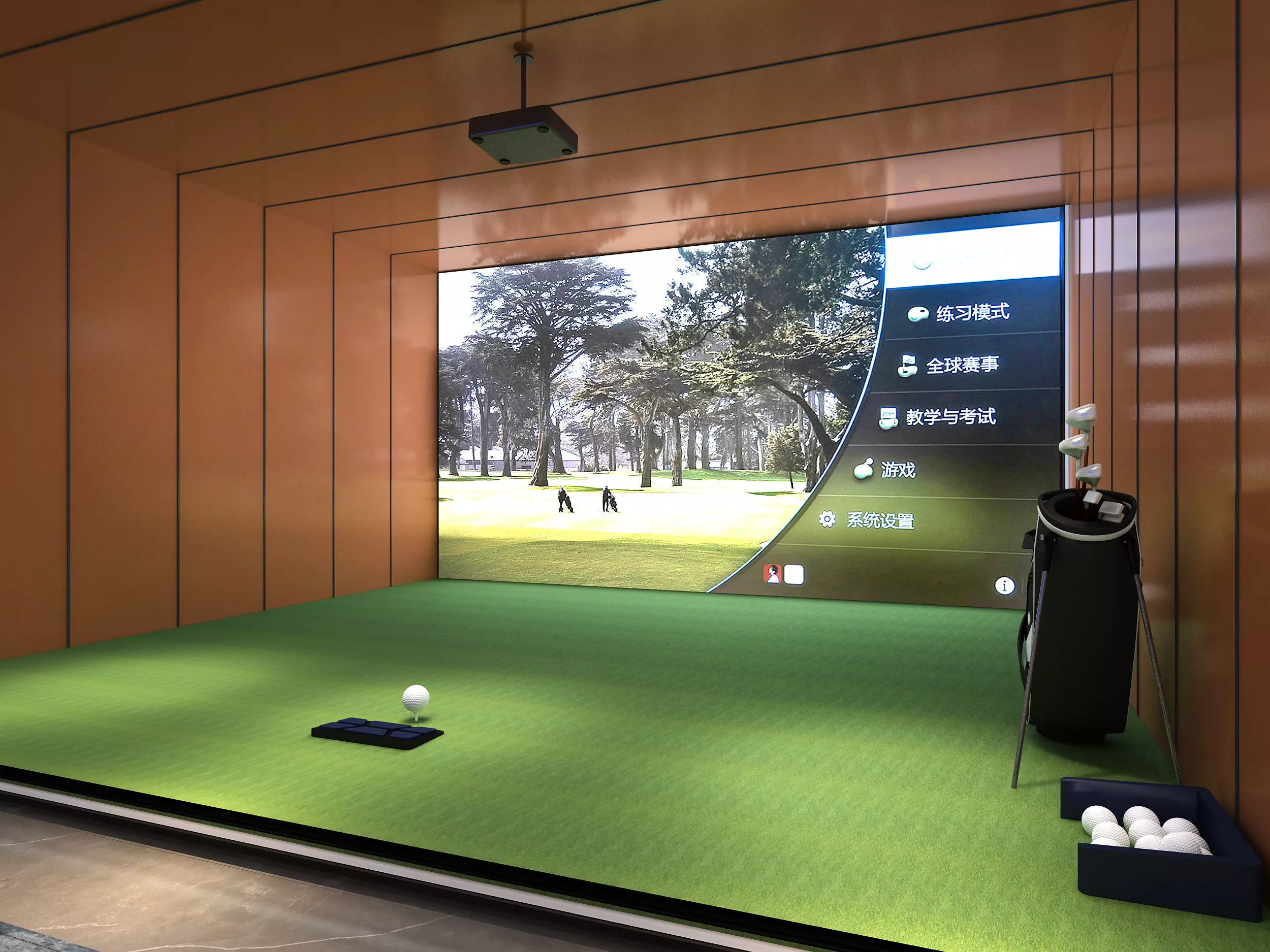 spin golf Low-poly 3D model_3