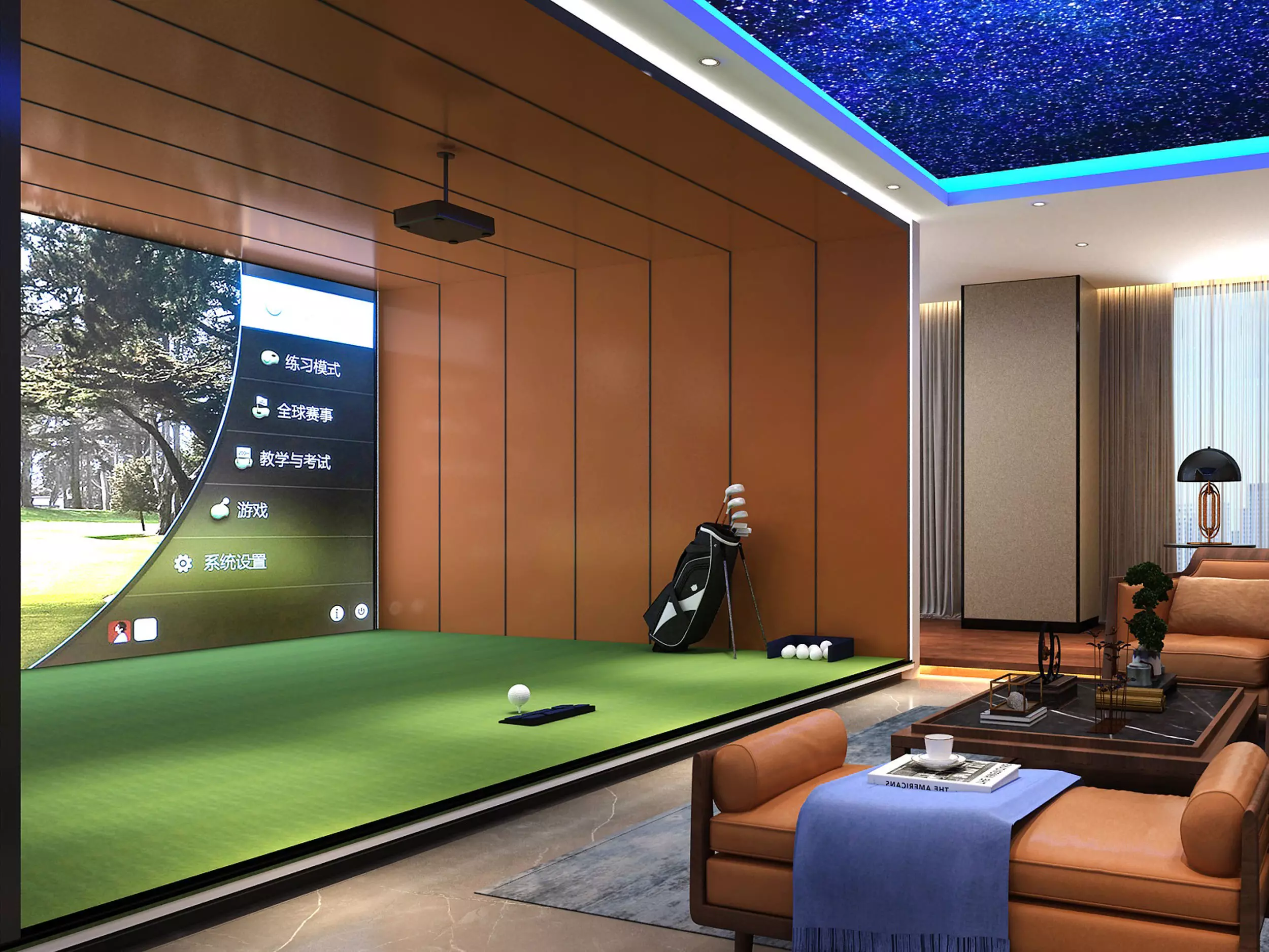 spin golf Low-poly 3D model_1