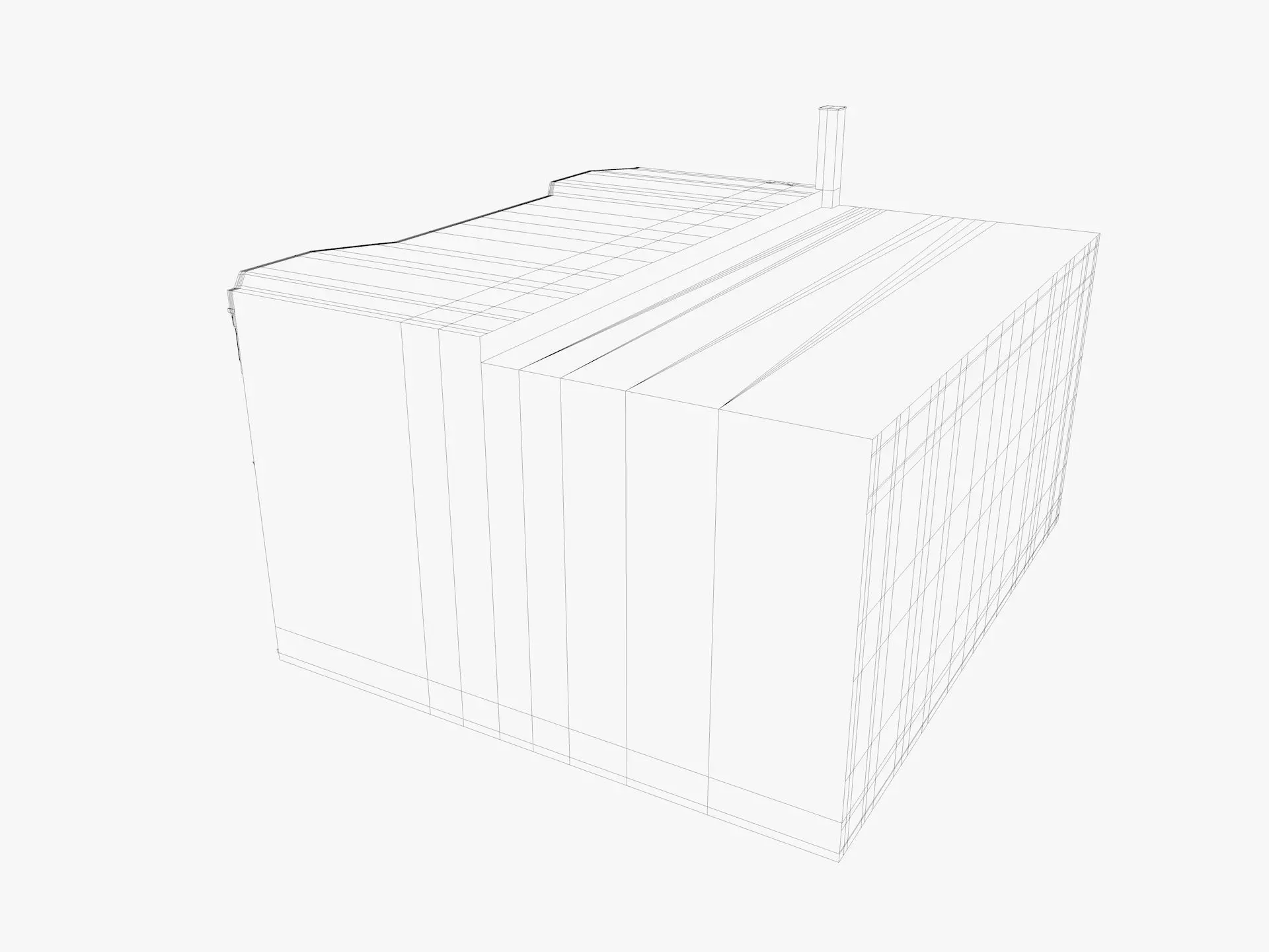 Chicago House Low-poly 3D model_9