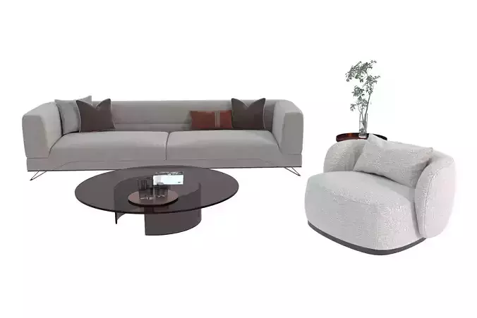 Fabric sofa set