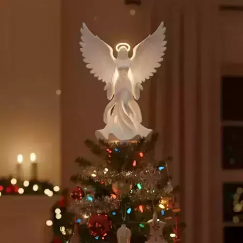 Christmas Angel Tree Topper  3D Printable STL 3D print model