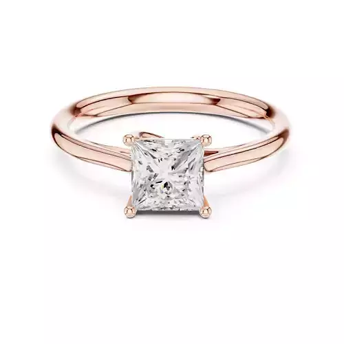 1CT Princess Cut Solitaire Engagement Ring ALL SIZES STL Video