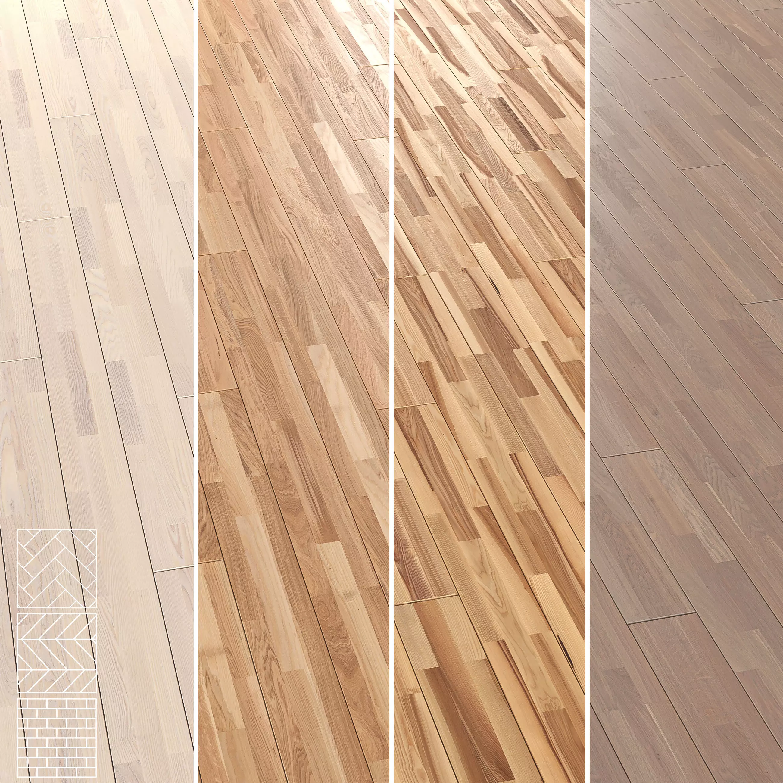 Boen Parquet Wood Floor Collection - 5 Pro Layouts - 4K  Texture_1