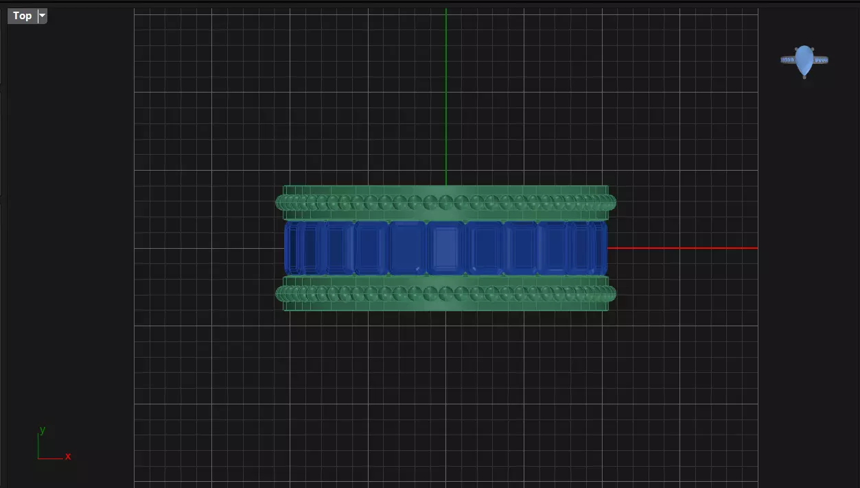 Channel Set Emerald cut eternity ring with bead N04 3725CT EU54 3D print model_6