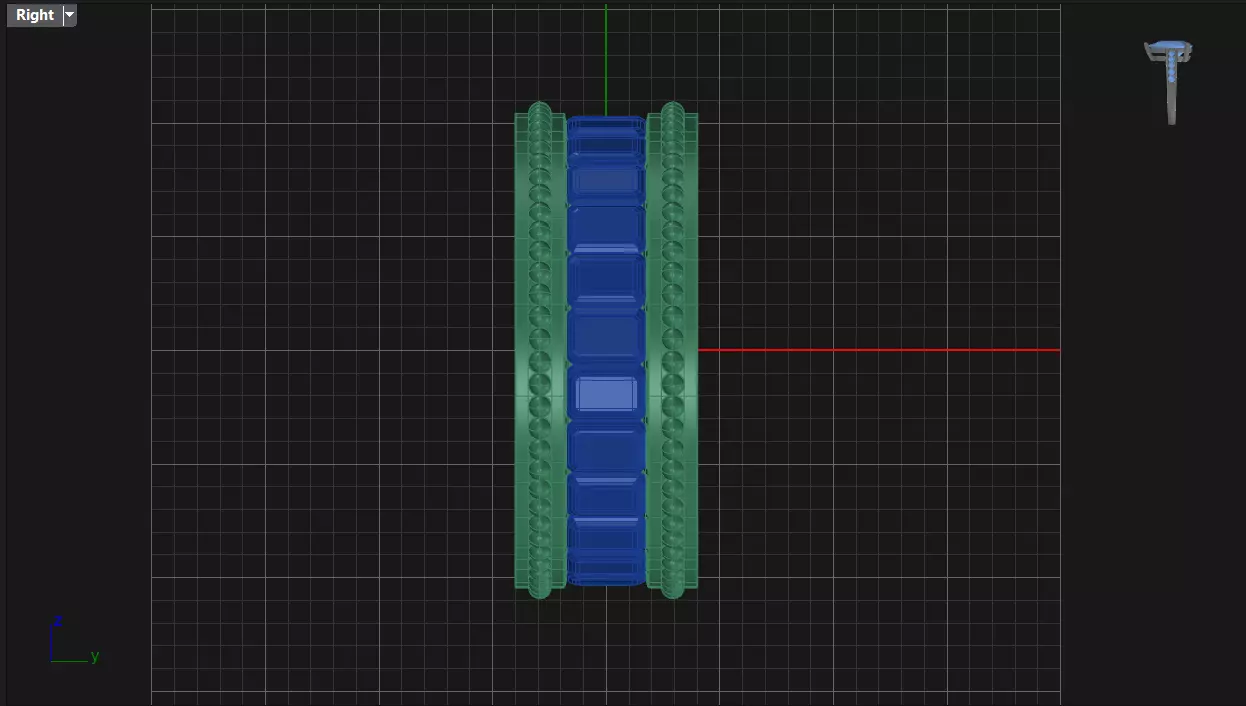 Channel Set Emerald cut eternity ring with bead N04 3725CT EU54 3D print model_8
