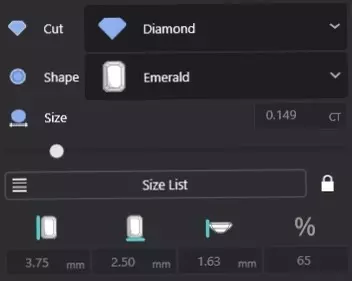 Channel Set Emerald cut eternity ring with bead N04 3725CT EU54 3D print model_12