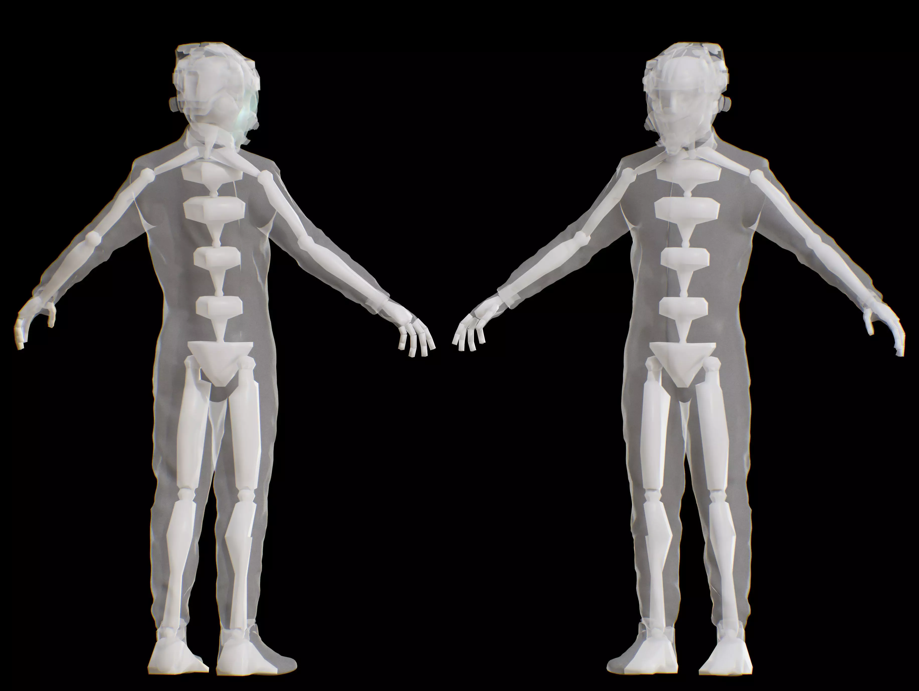 Sci Fi Racing Pilot Low-poly 3D model_11