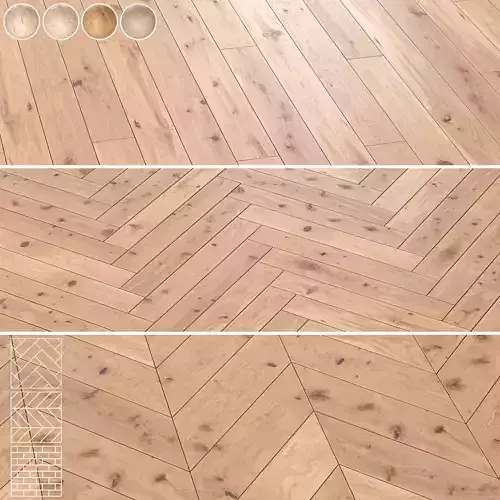 Boen Oak Parquet Flooring - 5 Layouts and 4 Colors -4K