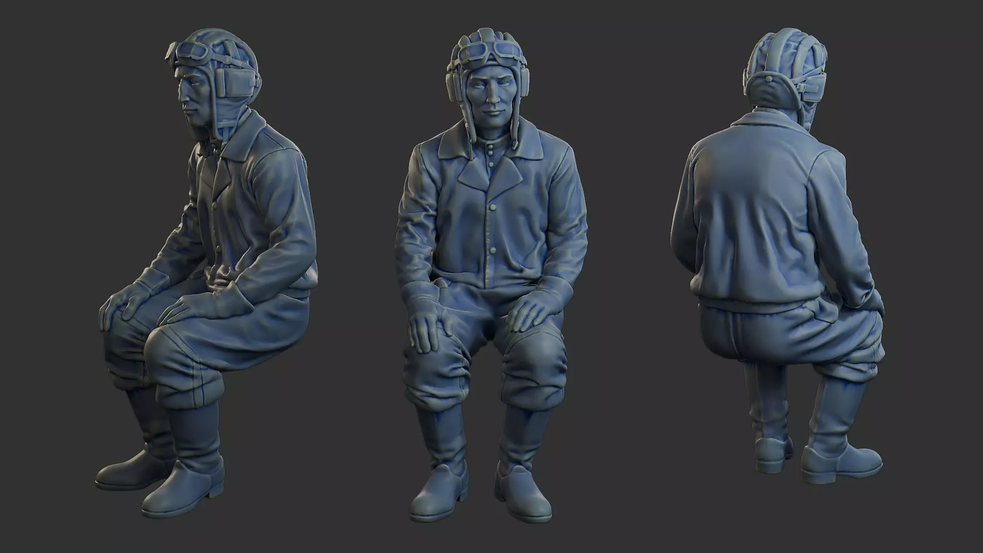 Russian Soviet tank Crew STC WW2 1 004 3D print model_0