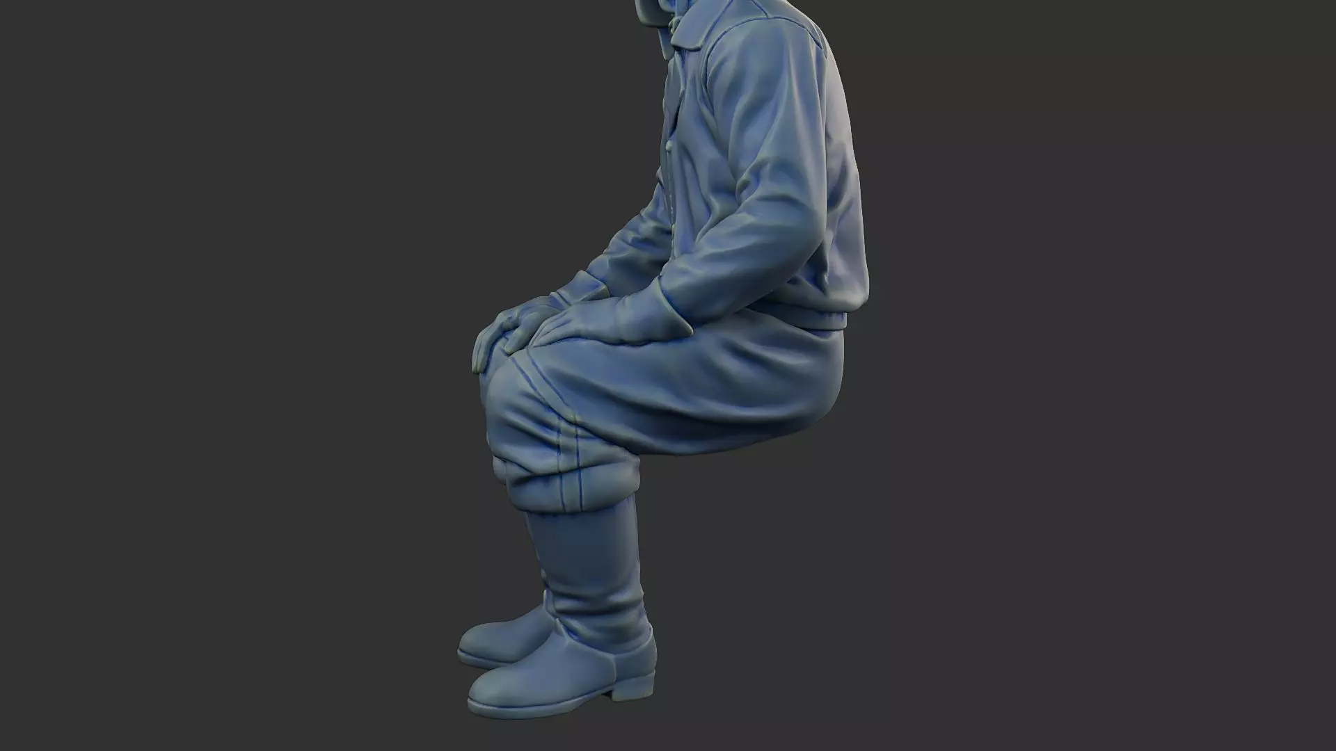 Russian Soviet tank Crew STC WW2 1 004 3D print model_17