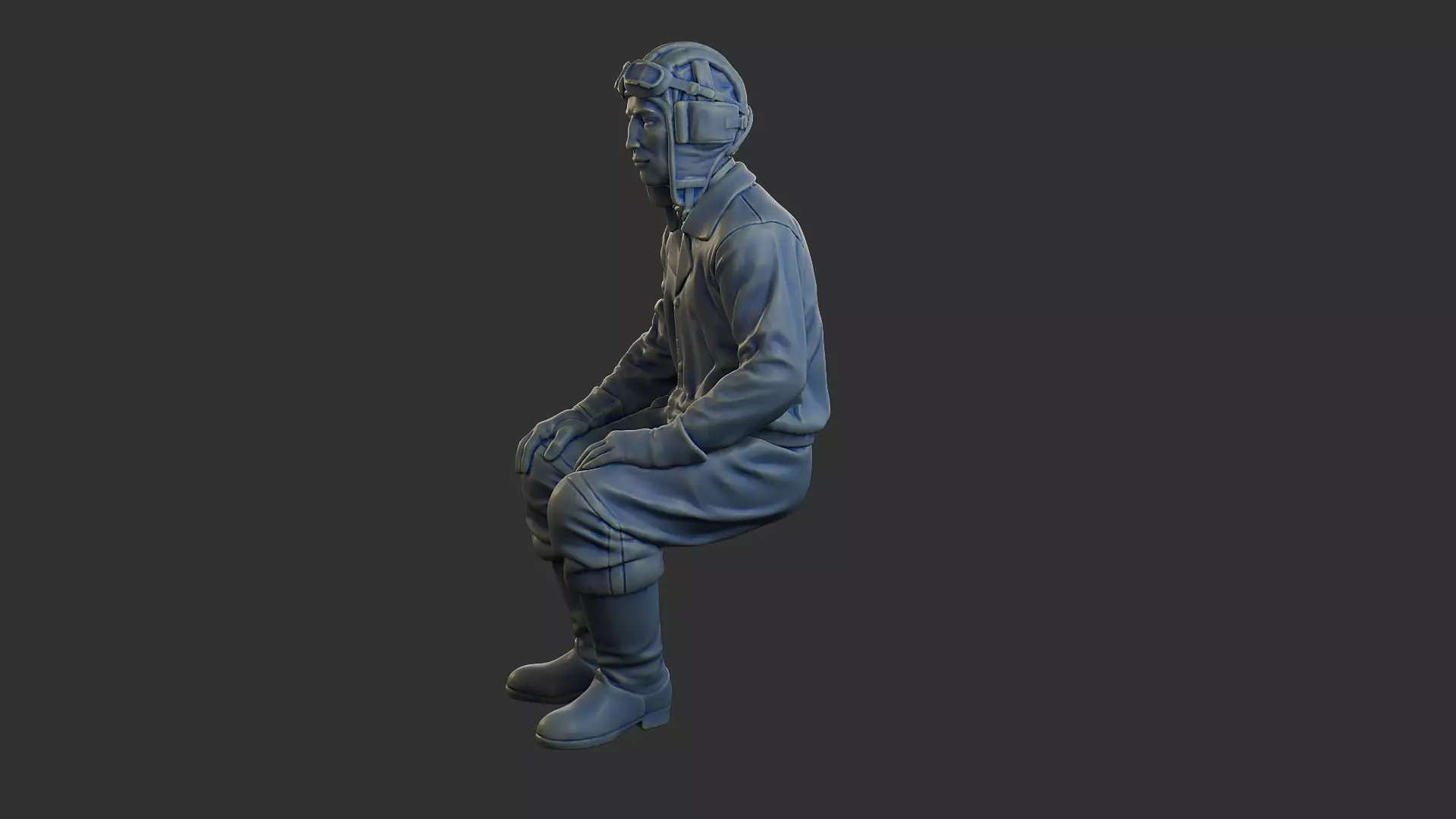 Russian Soviet tank Crew STC WW2 1 004 3D print model_3