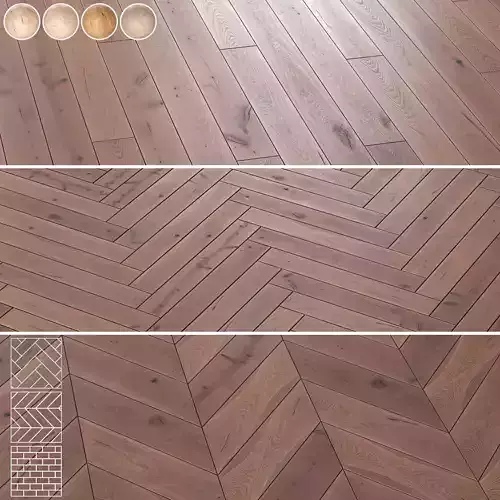 Boen Oak Parquet Flooring - 5 Layouts and 4 Colors -4K