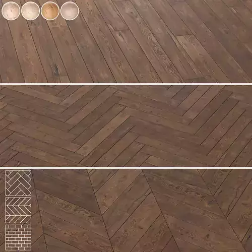 Boen Parquet Wood Floor Collection - 5 Layouts and 4 Colors - 4K