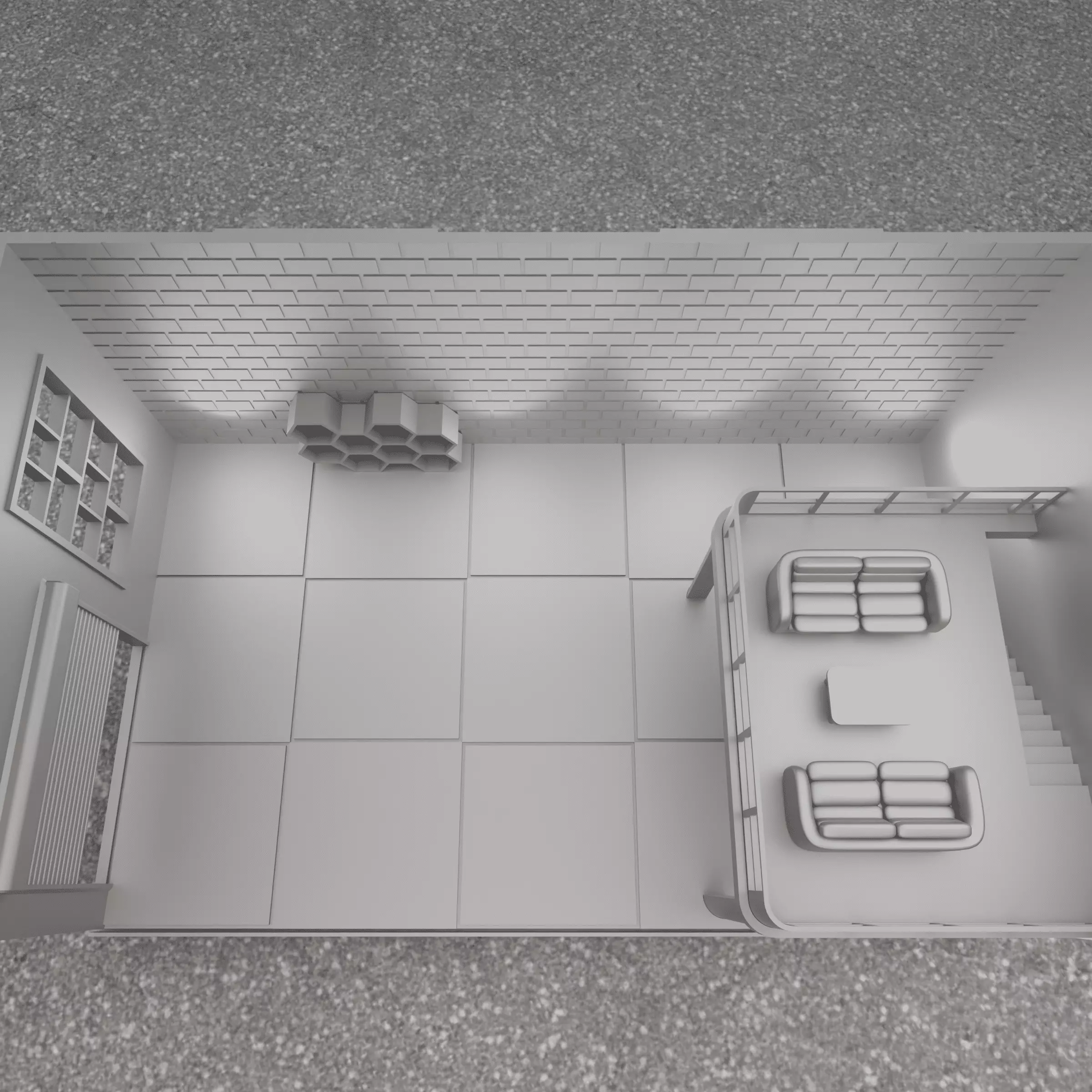 Modular Industrial Garage 1 64 Scale Diorama LED Ready 3D Print 3D print model_10