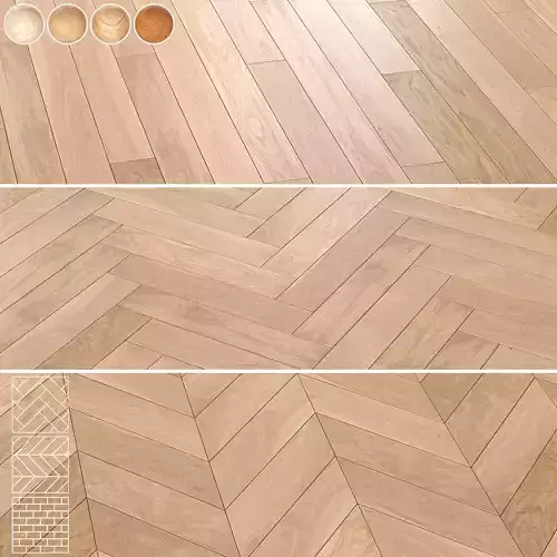 Boen Parquet Wood Floor Collection - 5 Layouts and 4 Colors - 4K