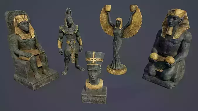 Egyptian statues PBR V1