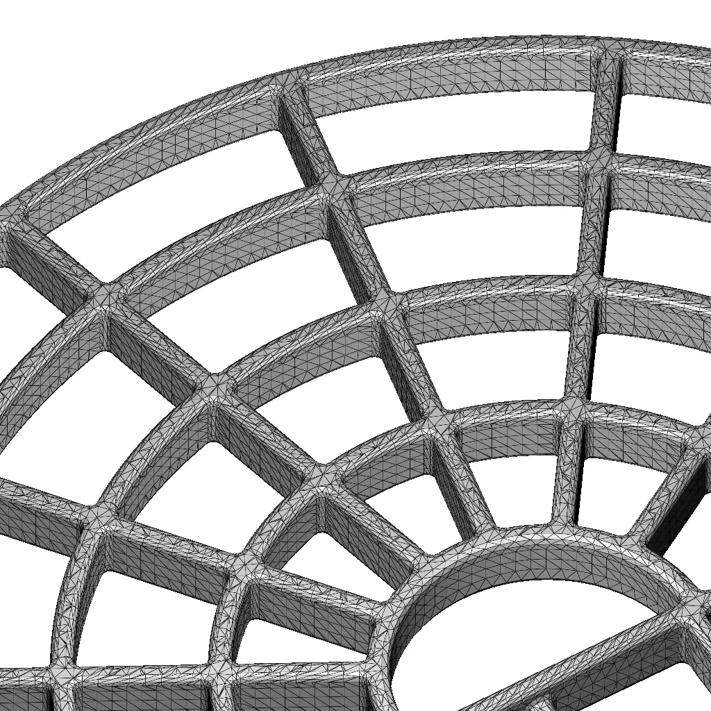 Rusty Iron Arch Window Grill 3D model_8
