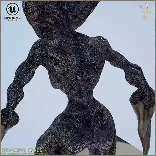 Demons Queen Low-poly 3D model