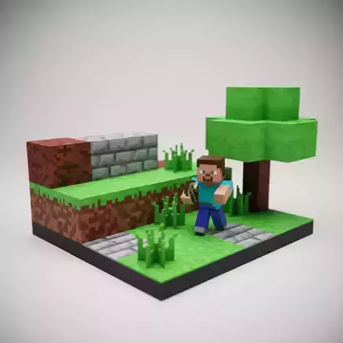 Minecraft Village Buildup 3D Printable Modular Village STL Set