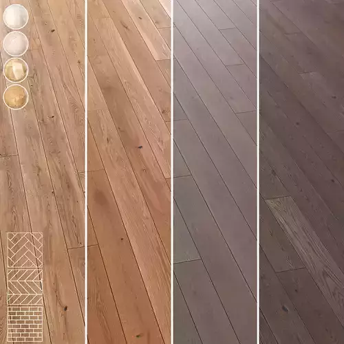 Boen Parquet Wood Floor Collection - 5 Layouts and 4 Colors - 4K