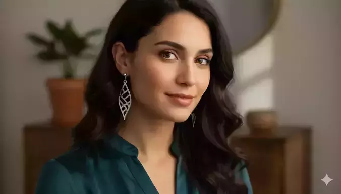 Elegant Modern Geometric Art Deco Pendant Jewelry