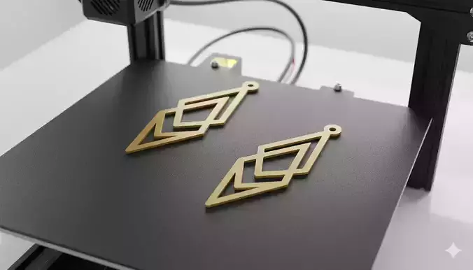 Geometric Diamond Pendant Jewelry Art