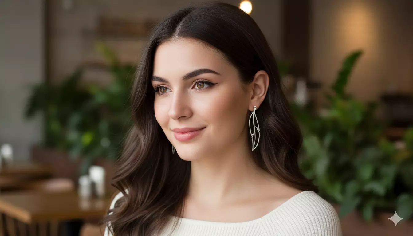 Feather Pendant Jewelry Art 3D Print Laser Cut 3D model_3