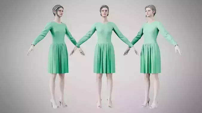 Dress 05 Medium Aquamarine