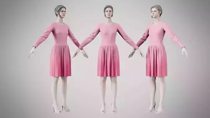 Dress 05 Tickle Me Pink