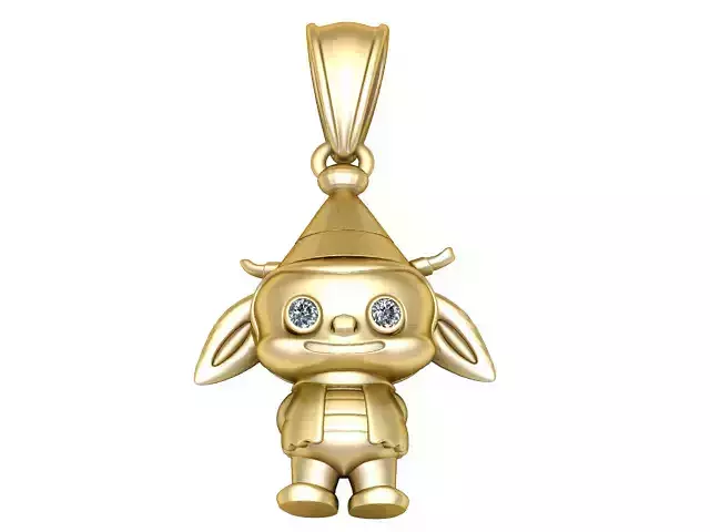 Baby Cow Pendant 3D Printable Model