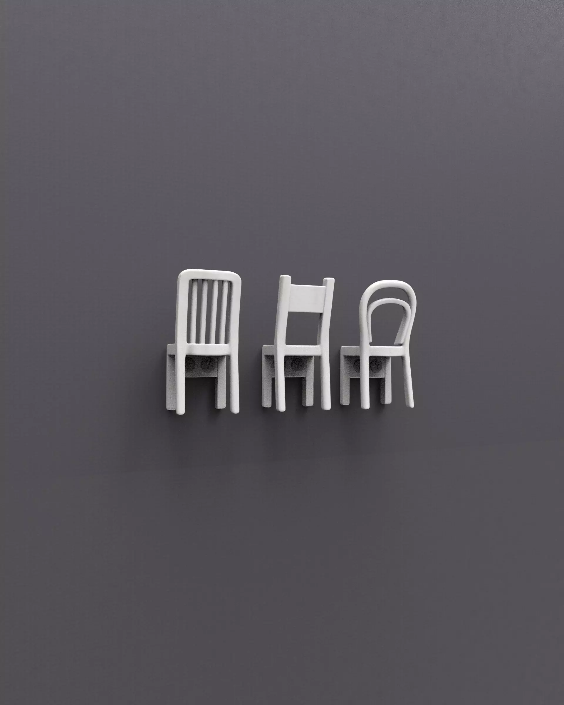 Chairs Wall Hooks - 3D Printable Wall Hangers 3D print model