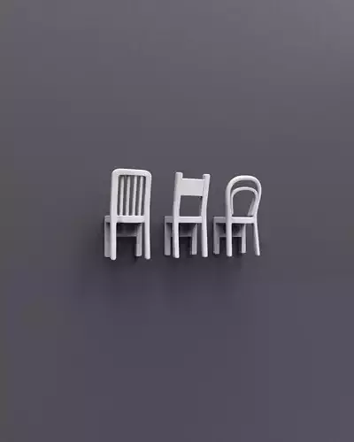 Chairs Wall Hooks - 3D Printable Wall Hangers