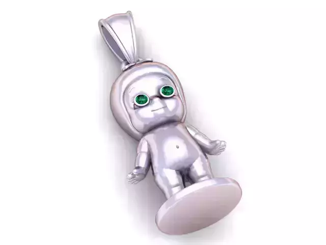 Doll Charm Pendant 3D Printable Model