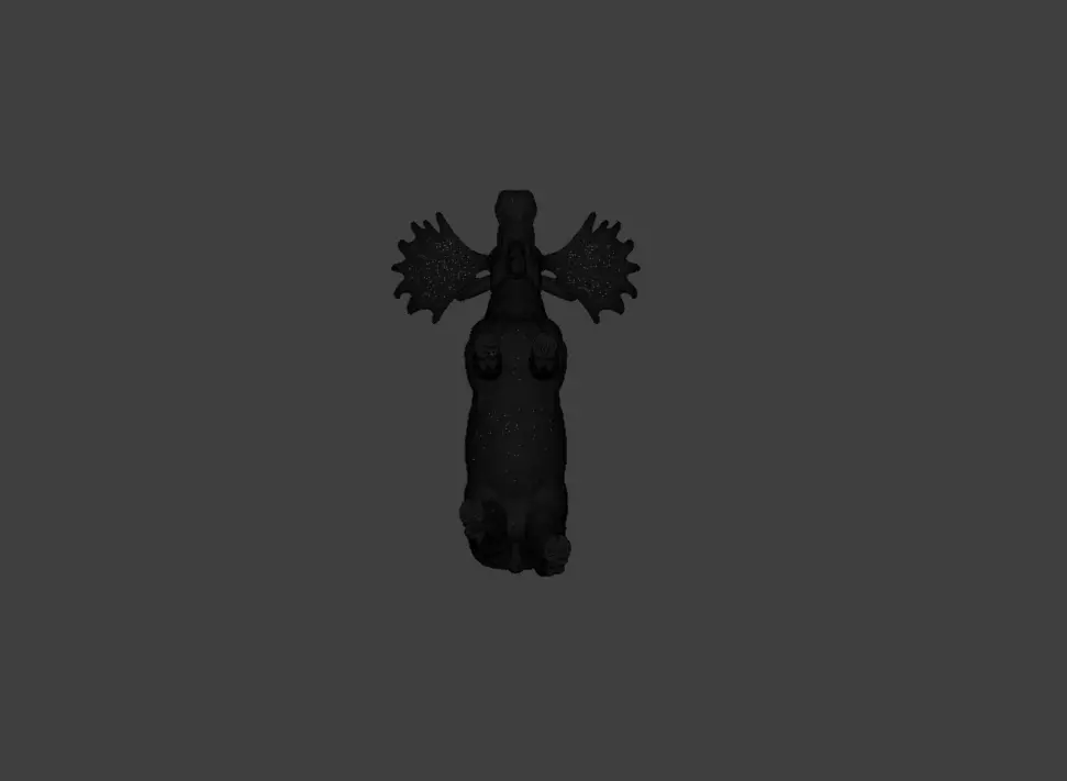 Photorealistic Male Moose Low-poly 3D model_28