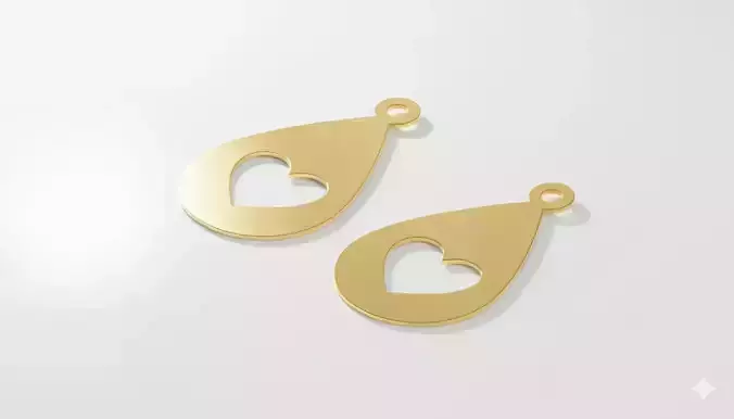 Heart Teardrop Pendant Jewelry Art