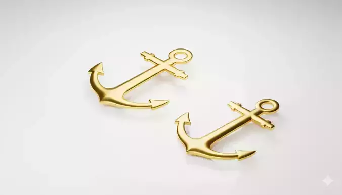 Anchor Pendant Nautical Jewelry Design