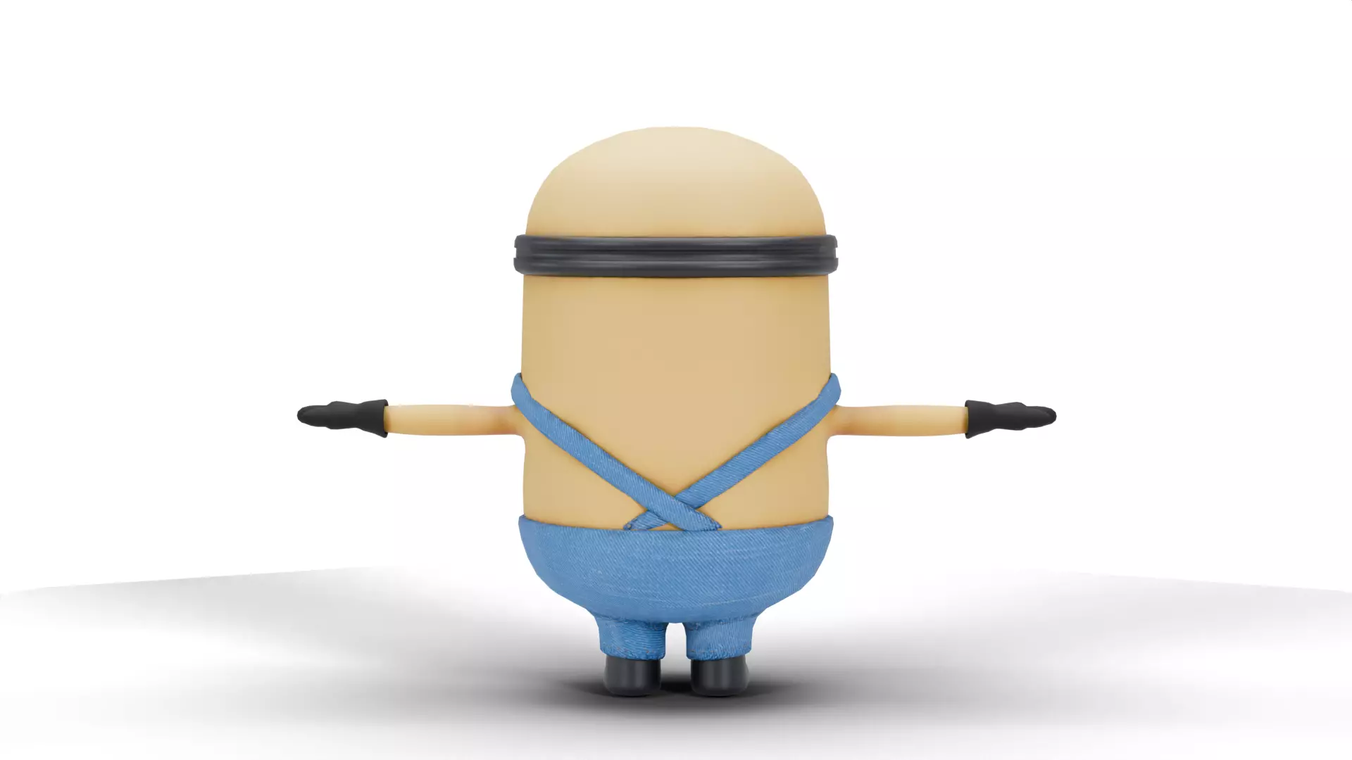 Minion Low-poly 3D model_3